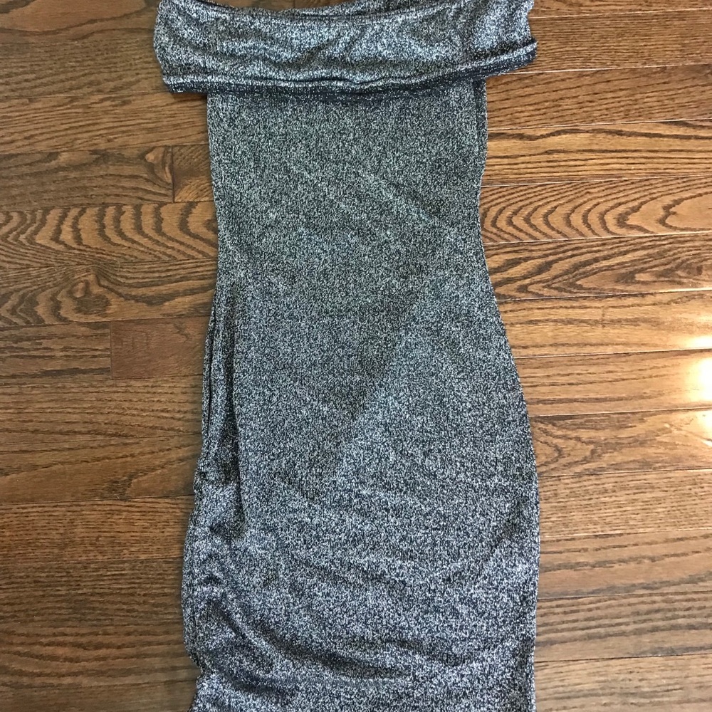 Black Shimmer Mini Dress